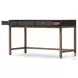 Fiona Black Raffia 55" Drawer Desk