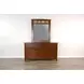 Santa Fe Petite Dark Chocolate 6 Drawer Dresser with Rectangular Mirror