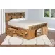 Crimson Ridge Beige Queen Storage Platform Bed
