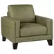 Vaughn Green Clover Leather Living Room Set