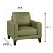 Vincent Green Clover Leather Upholstered Accent Chair