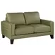 Vaughn Green Clover Leather Living Room Set
