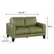 Vincent Green Clover Leather 61" Loveseat