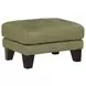 Vaughn Green Clover Leather Living Room Set