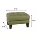 Vincent Green Clover Leather Upholstered Rectangular Ottoman