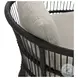 Montecito Faux Black Hyacinth Outdoor Chair