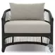 Montecito Faux Black Hyacinth Outdoor Chair