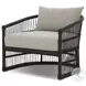Montecito Faux Black Hyacinth Outdoor Chair
