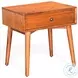 Cozy Luxe Medium Brown 1 Drawer Nightstand