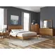 American Modern Cinnamon 6 Drawer Dresser with Rectangular Mirror