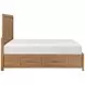 Charlotte Light Brown Queen Storage Platform Bed