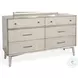 Cinnamon Mindi Gray 6 Drawer Dresser