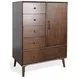 2336WL-C2 Walnut 5 Drawer Chest