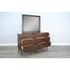 2336WL-D2 Walnut 6 Drawer Dresser