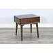 American Modern Walnut 1 Drawer Nightstand