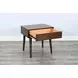 American Modern Walnut 1 Drawer Nightstand