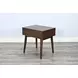 American Modern Walnut 1 Drawer Nightstand