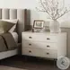 Van Matte Alabaster Rectangular 3 Drawer Nightstand
