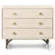 Van Matte Alabaster Rectangular 3 Drawer Nightstand