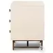 Van Matte Alabaster Rectangular 3 Drawer Nightstand