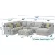 Stockbridge Denim and Slate 4 Piece Sectional