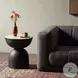 Corbett Creamy Taupe Marble Round End Table
