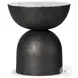Corbett River Grey Marble Round End Table
