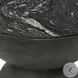 Corbett Polished Black Marble Round End Table