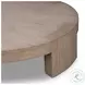 Sheffield Warm Natural Flat Oak Veneer Small Round Coffee Table