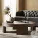Sheffield Warm Natural Flat Oak Veneer Small Round Coffee Table