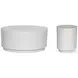 Javi Matte White Cast Aluminum Outdoor Round Occassional Table Set