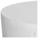 Javi Matte White Cast Aluminum Outdoor Round Coffee Table