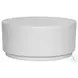 Javi Matte White Cast Aluminum Outdoor Round Coffee Table