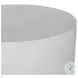 Javi Matte White Cast Aluminum Outdoor Round End Table
