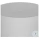 Javi Matte White Cast Aluminum Outdoor Round End Table