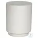 Javi Matte White Cast Aluminum Outdoor Round End Table