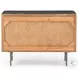 Fletcher Black Wash Mango and Black Cane Large 2 Drawer Nightstand