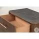 Fletcher Black Wash Mango and Black Cane Large 2 Drawer Nightstand