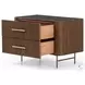 Fletcher Black Wash Mango and Black Cane Large 2 Drawer Nightstand