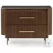Fletcher Black Wash Mango and Black Cane Large 2 Drawer Nightstand