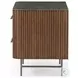 Fletcher Black Wash Mango and Black Cane Large 2 Drawer Nightstand