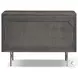 Fletcher Distressed Black Oak Large 2 Drawer Nightstand