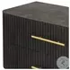 Fletcher Distressed Black Oak Large 2 Drawer Nightstand