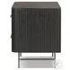 Fletcher Distressed Black Oak Large 2 Drawer Nightstand