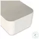 Basil Matte White Cast Aluminum Outdoor Rectangular Occassional Table Set