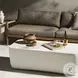 Basil Matte White Cast Aluminum Outdoor Rectangular Occassional Table Set