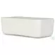 Basil Matte White Cast Aluminum Outdoor Rectangular Occassional Table Set