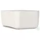 Basil Matte White Cast Aluminum Outdoor Rectangular Occassional Table Set