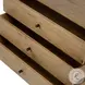 Eaton Amber Oak Resin Large 3 Drawer Nightstand