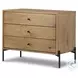 Eaton Amber Oak Resin Large 3 Drawer Nightstand